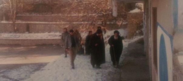 حضور آیت الله غضنفری (امام جمعه مرحوم خوانسار) در دبیرستان