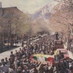 مراسم تشییع پیکر پاک شهید حبیبی - بهار1365